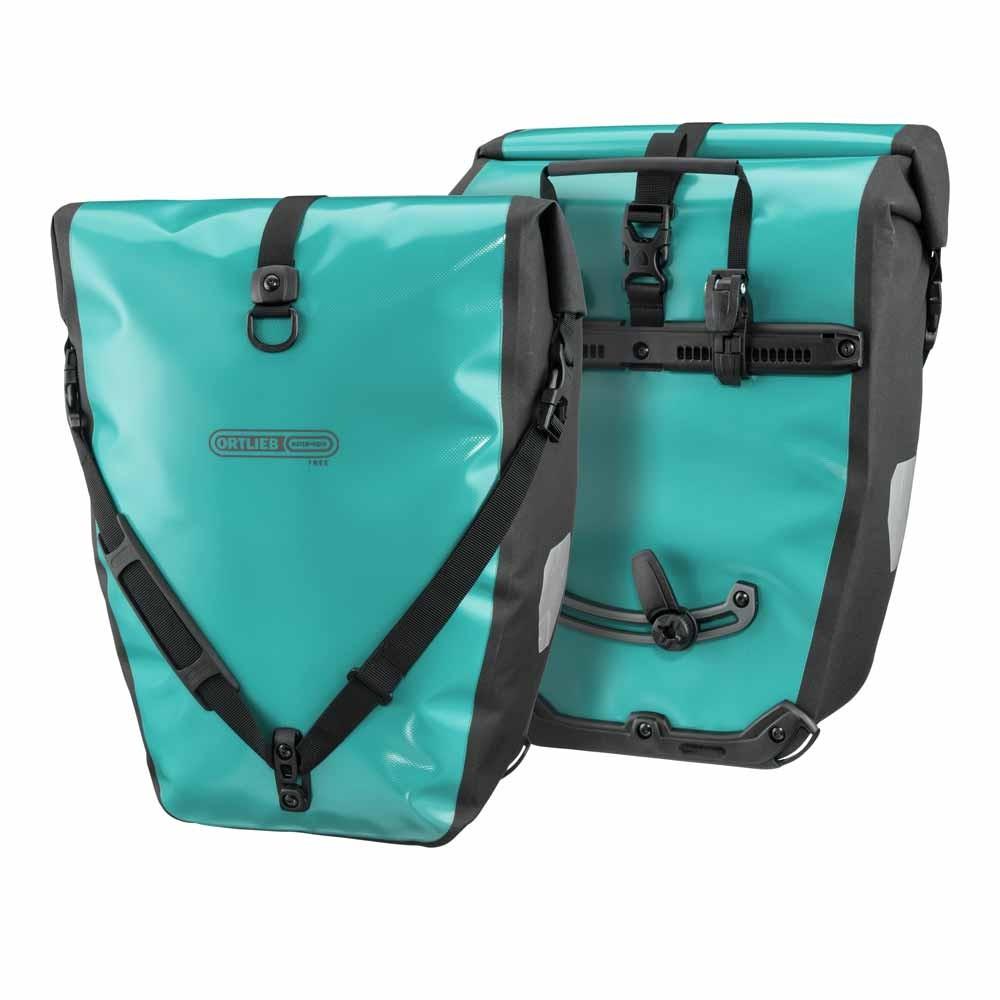 Türkise wasserdichte Ortlieb Fahrradtaschen