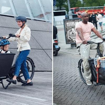 Urban Arrow Lastenräder in der Stadt: Familien- und Transportnutzung