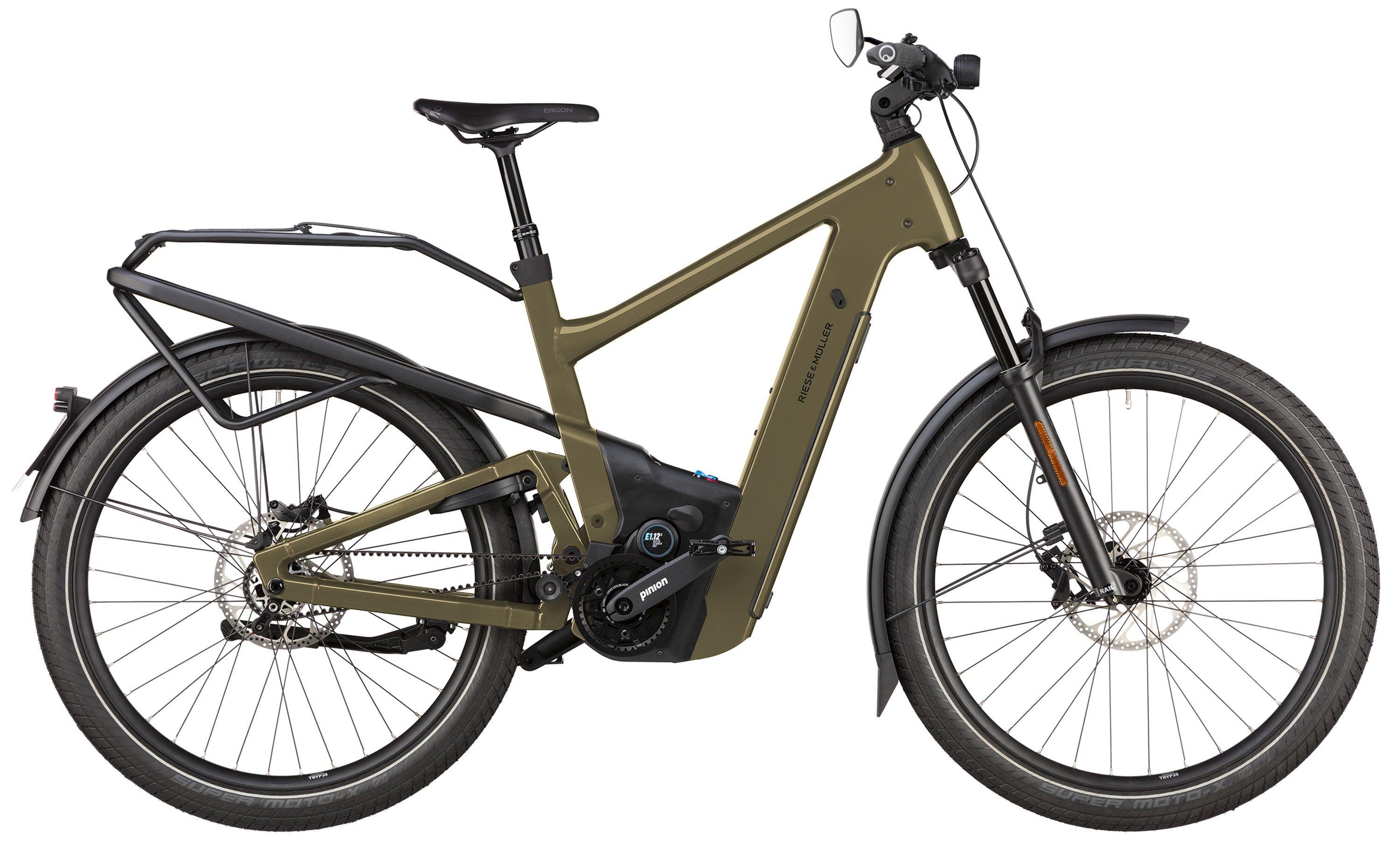 Riese & Müller Delite5 GT pinion HS Schwarz/Grün/Braun/Gold