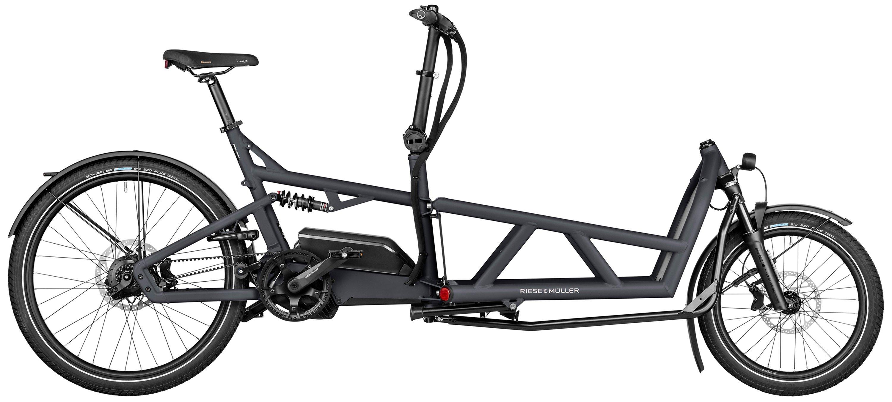 Riese & Müller Load4 60 rohloff Schwarz/Grau/Blau – Image 2