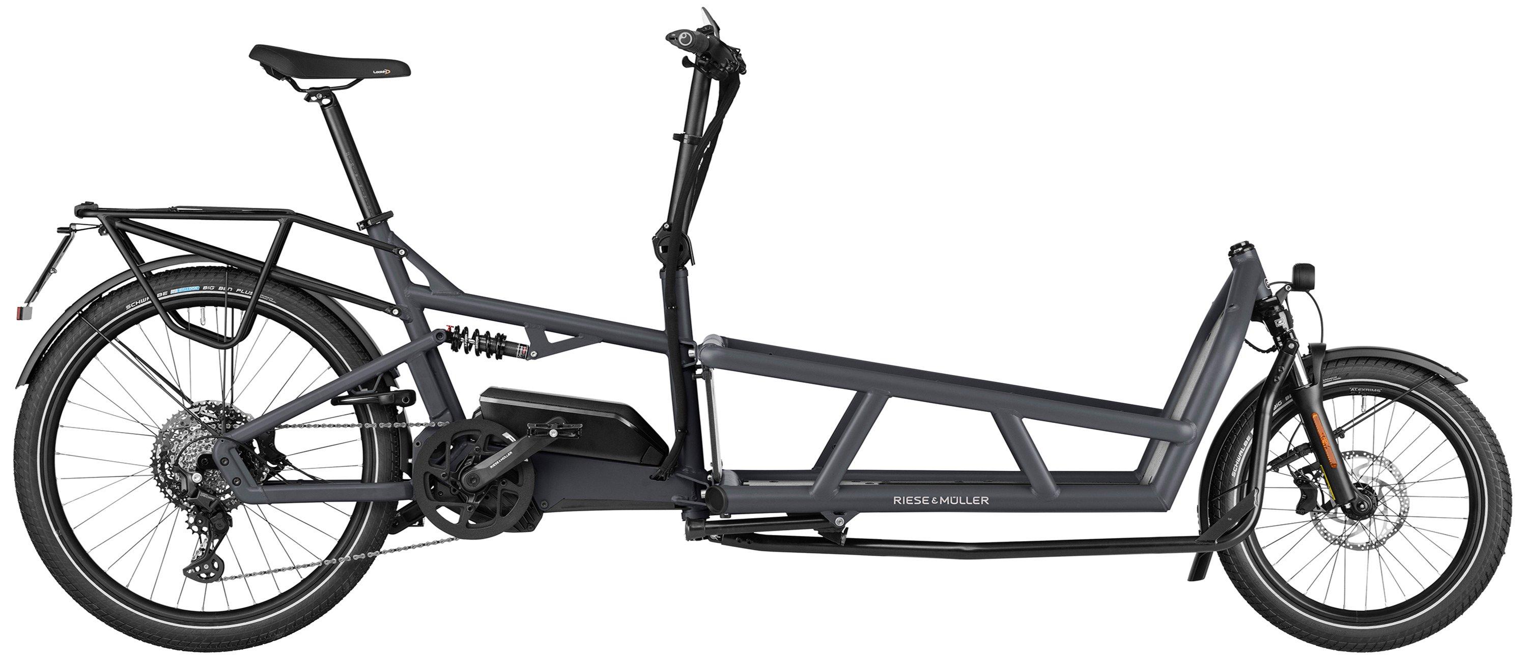Riese & Müller Load4 75 touring HS Schwarz/Grau/Blau