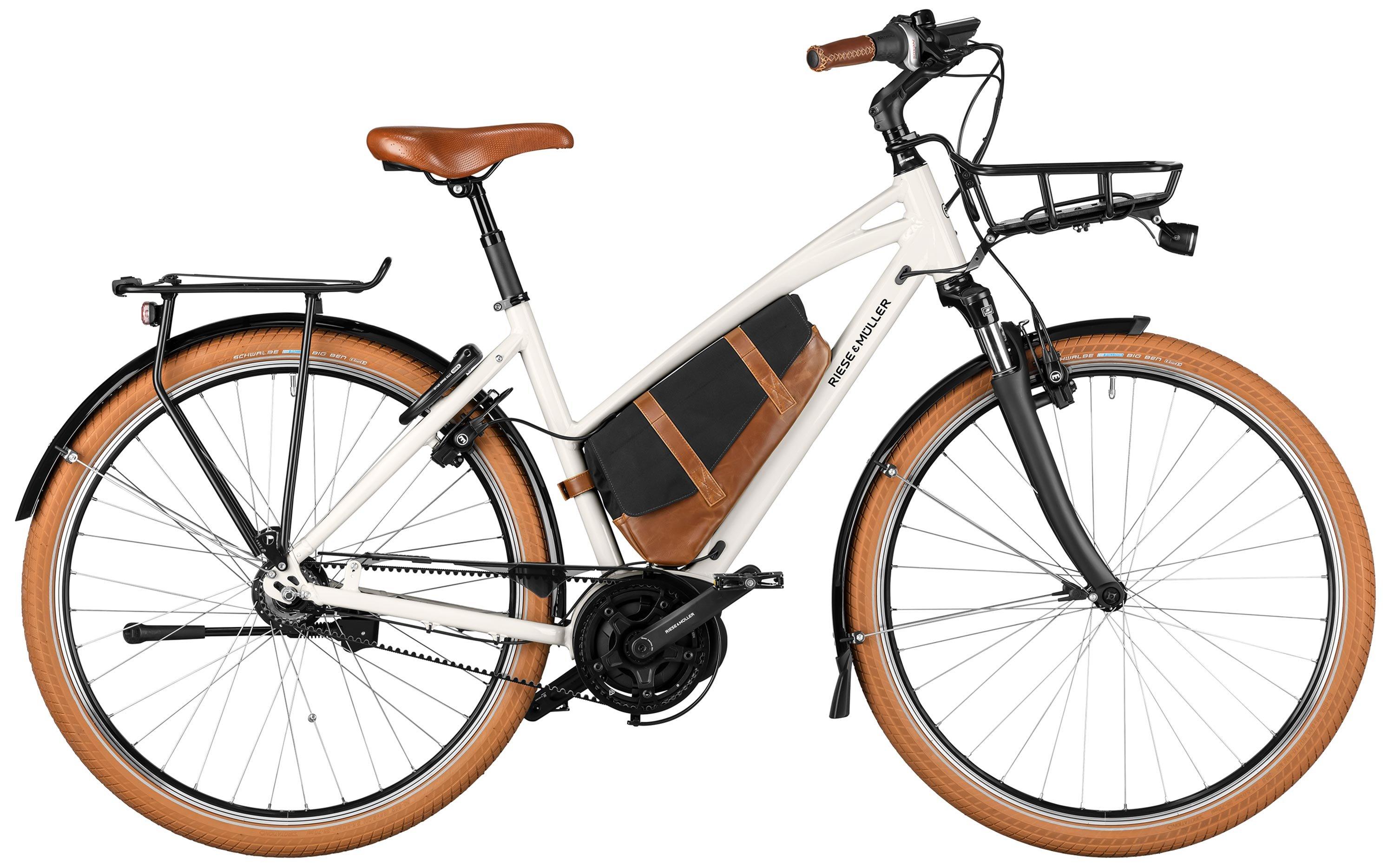 Riese & Müller Cruiser2 Mixte silent Testbike Weiß/Braun/Beige