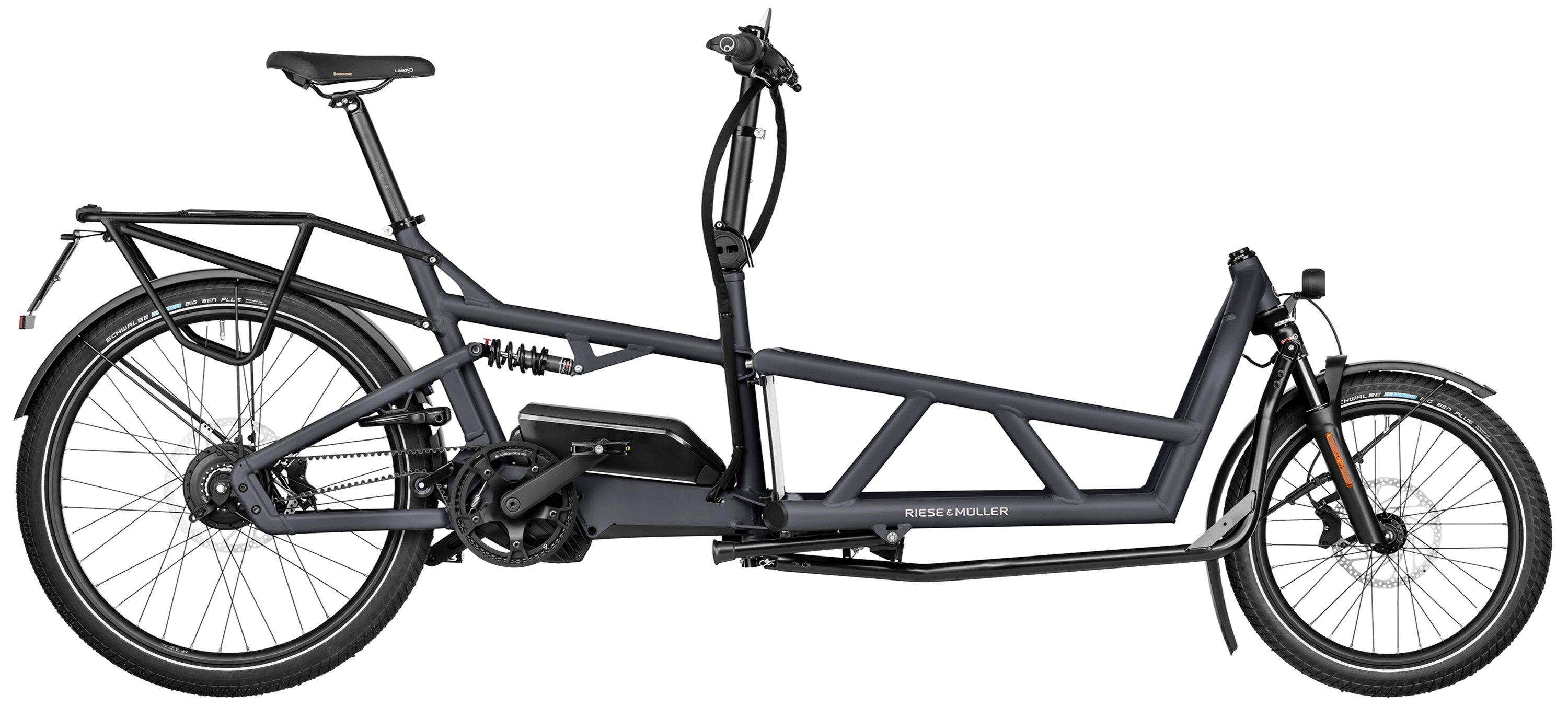 Riese & Müller Load4 60 vario HS Testbike Schwarz/Grau/Blau