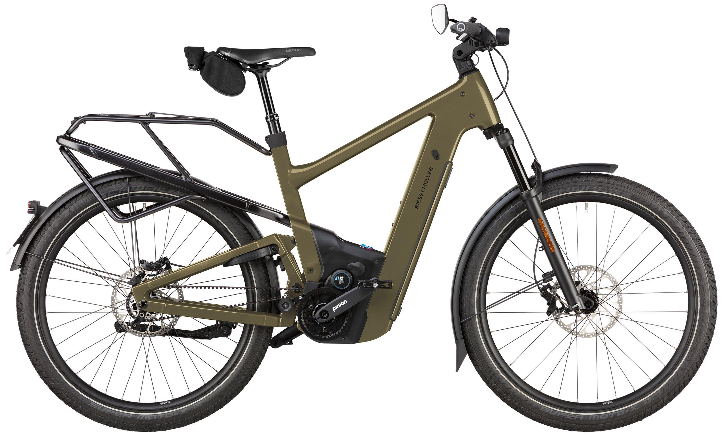 Riese & Müller Delite5 pinion HS Schwarz/Grün/Braun/Gold