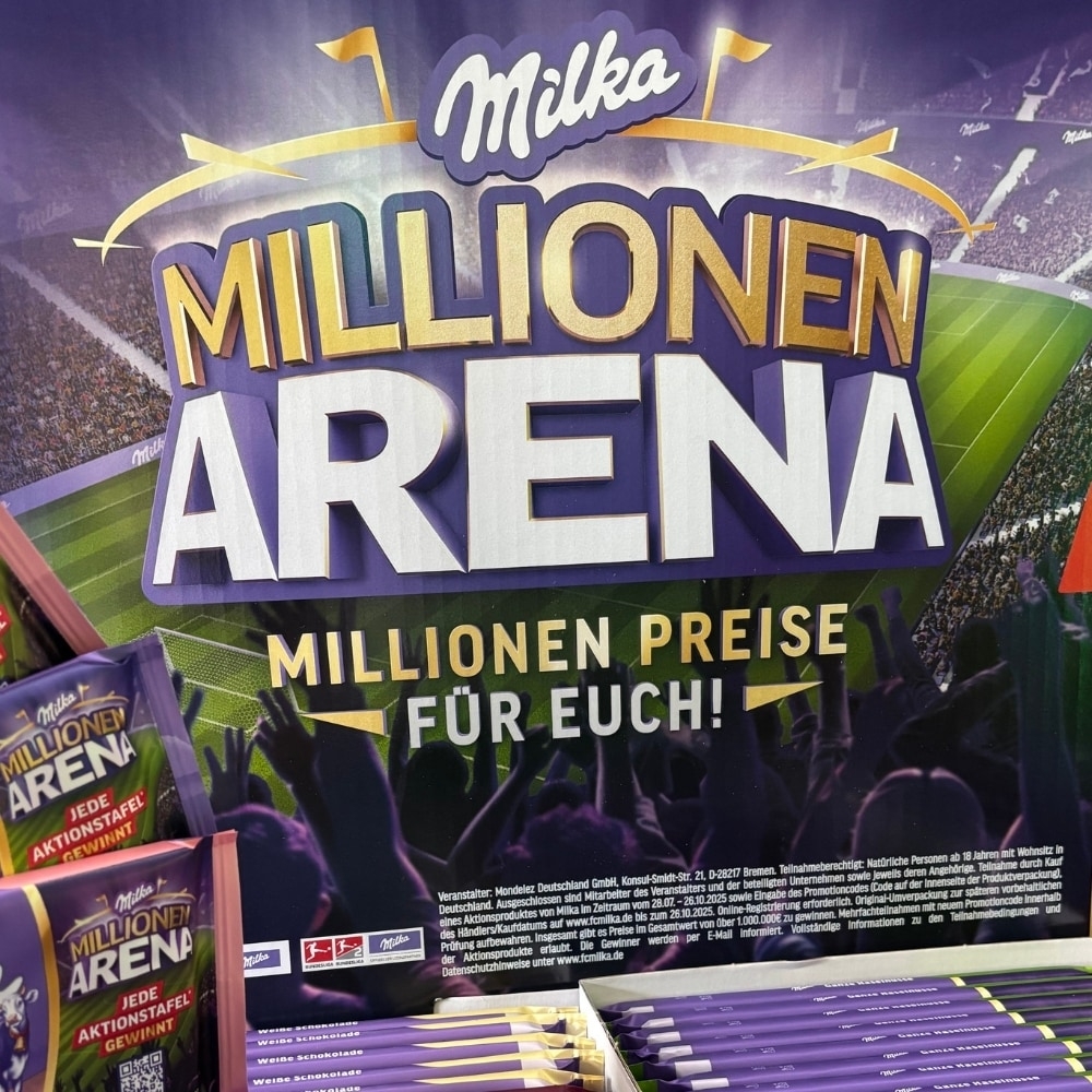 Gewinne tolle Preise mit der Milka Millionen Arena. Entdecke die Aktionstafeln und genieße die süße Vielfalt von Mi