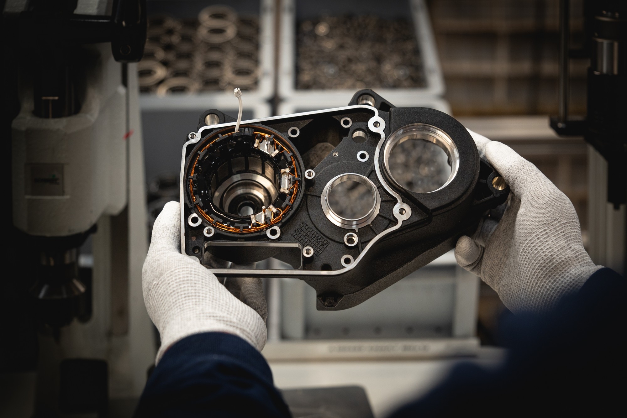 Detailansicht Antrieb Pinion MGU in der Herstellung