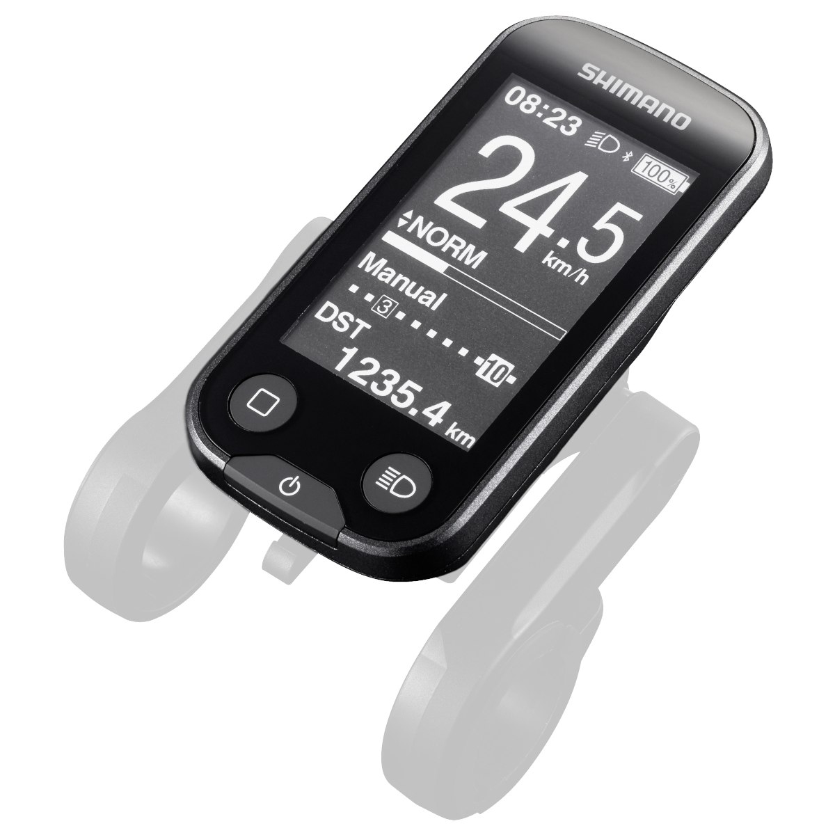 Effizientes Shimano SC-E6100 Display zur Steuerung und Anzeige von E-Bike-Daten. Ideal zur Optimierung Ihres Fahrer